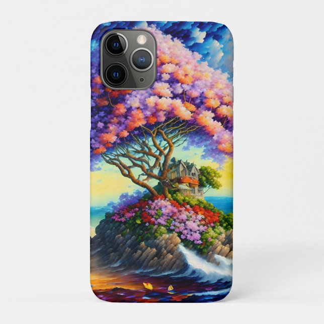 Capa Para iPhone 11 Pro Ilha oculta no oceano (Verso)