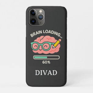 Capa Para iPhone 11 Pro Ilustração de cérebro engraçado carregando – Modo