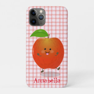 Capa Para iPhone 11 Pro Ilustração de desenho animado de maçã dançante