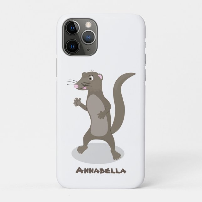 Capa Para iPhone 11 Pro Ilustração de desenho animado de monguose (Verso)