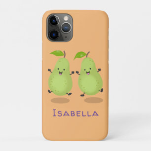 Capa Para iPhone 11 Pro Ilustração de desenho animado de par de pera-cúpul