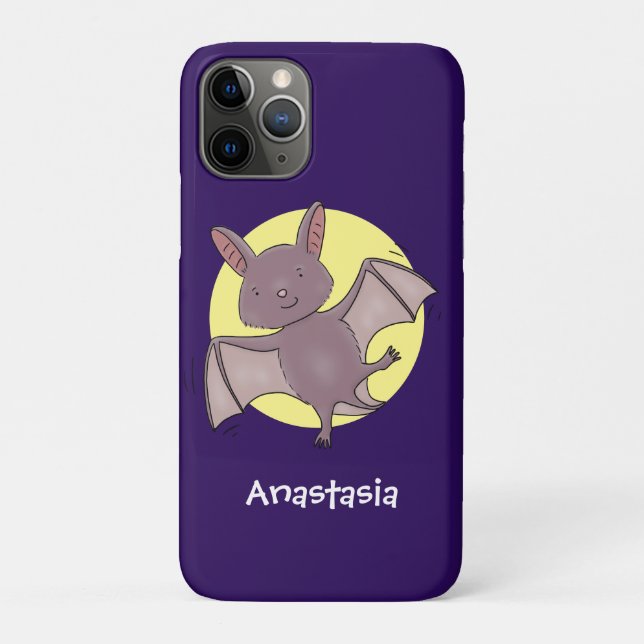 Capa Para iPhone 11 Pro Ilustração de desenho animado voador de filhotes (Verso)