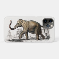 Ilustração de Elefante Arte de Impressão Vintage