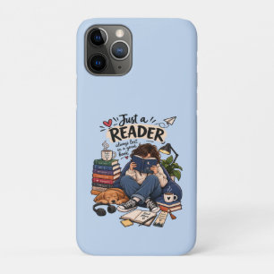 Capa Para iPhone 11 Pro Ilustração de Leitor de Livros Aconchegante