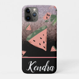 Capa Para iPhone 11 Pro Ilustração de Melancia de Verão Padrão Brilho