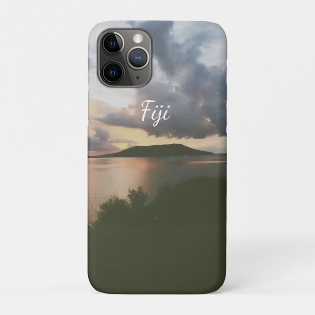 Capa Para iPhone 11 Pro Ímã de Foto Flexível da Ilha Tropical de Fiji (Verso)