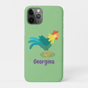 Capa Para iPhone 11 Pro Imagem de desenho animado de galo de galo de corte