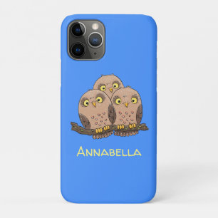 Capa Para iPhone 11 Pro Imagem de desenho animado de uma coruja de bebê bo