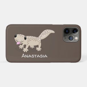 Capa Para iPhone 11 Pro Imagem de desenho animado de uma lagartixa pintada