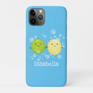 Capa Para iPhone 11 Pro Imagem de desenho animado do limão de limão feli
