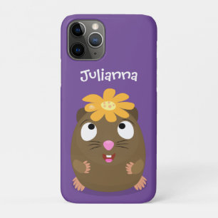 Capa Para iPhone 11 Pro Imagem de desenhos animados felizes da cobaia