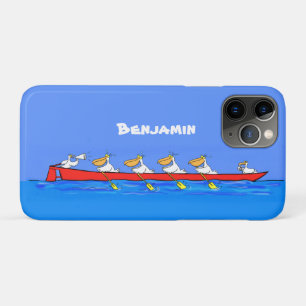 Capa Para iPhone 11 Pro Imagem engraçada de desenhos animados pelicanos