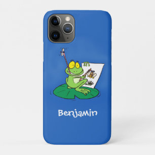 Capa Para iPhone 11 Pro Imagem engraçada e engraçada do desenho do sapo ve
