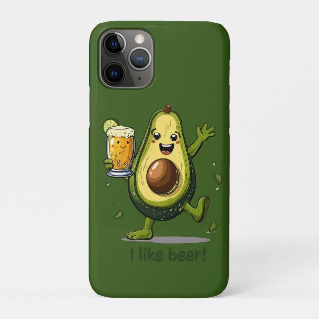 Capa Para iPhone 11 Pro impressão engraçada com personagem verde de animaç (Verso)