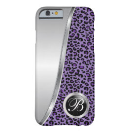 Capa Para iPhone 11 Pro Impressão Leopardo Preto e Roxo | Monograma
