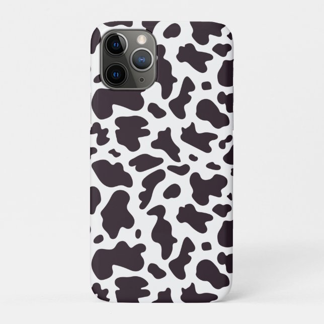 Capa Para iPhone 11 Pro Impressão mínimo moderno da vaca branca e negra (Verso)