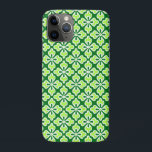 Capa Para iPhone 11 Pro Impressão quimono, limão e verde-lombo<br><div class="desc">Kimono impressão,  verde limão brilhante traçado em branco sobre um fundo verde-pinheiro escuro - gráfico digital multimídia inspirado no tradicional tecido quimono japonês</div>