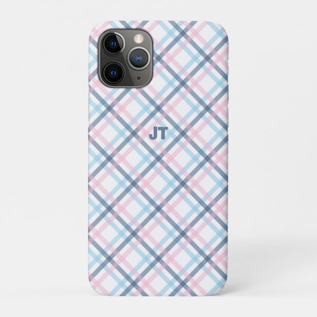 Capa Para iPhone 11 Pro Impressão Xadrez  (Verso)