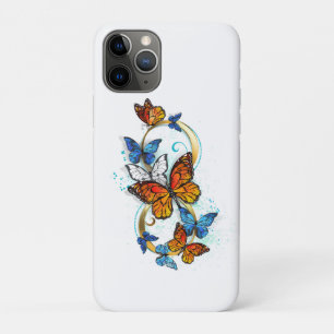 Capa Para iPhone 11 Pro Infinidade de Borboletas Monarca