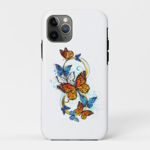 Capa Para iPhone 11 Pro Infinidade de Borboletas Monarca