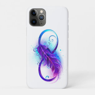 Capa Para iPhone 11 Pro Infinito com Pena Roxa
