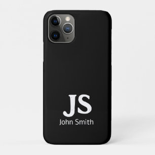 Capa Para iPhone 11 Pro Iniciais pessoais personalizáveis