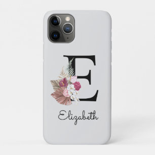 Capa Para iPhone 11 Pro Inicial E Moderno Rosa Floral