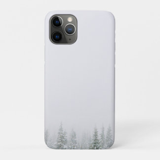 Capa Para iPhone 11 Pro Inverno Neve preto e branco cinza