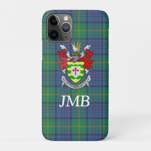Capa Para iPhone 11 Pro Irish County Donegal Tartan Monograma