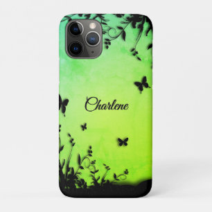 Capa Para iPhone 11 Pro Jardim da Borboleta limão Personalizado