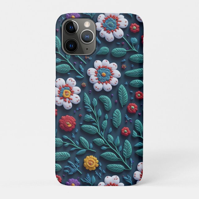 Capa Para iPhone 11 Pro Jardim de Flores Selvagens (Verso)