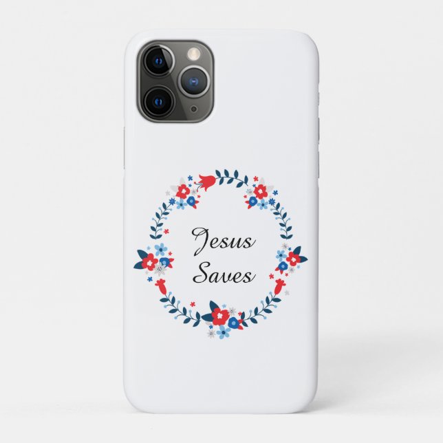 Capa Para iPhone 11 Pro Jesus Salva (Verso)