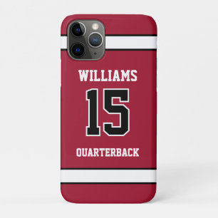 Capa Para iPhone 11 Pro Jogador de Esportes Vermelho e Preto