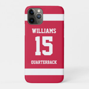 Capa Para iPhone 11 Pro Jogador de Esportes Vermelho e Preto