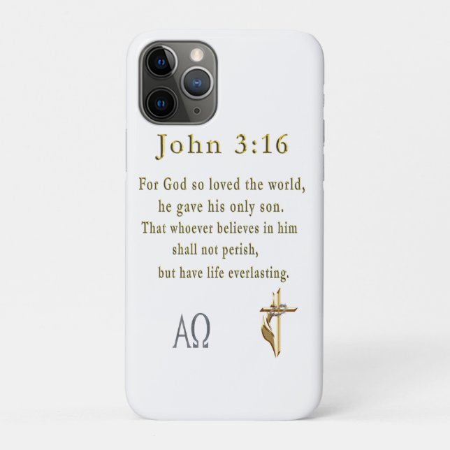 Capa Para iPhone 11 Pro John 3:16 (Verso)