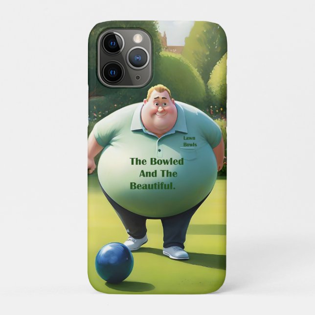 Capa Para iPhone 11 Pro Jolly Lawn Bowler Man, (Verso)