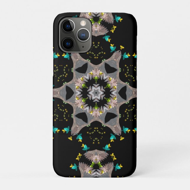 Capa Para iPhone 11 Pro Kaleidoscópio Noturno de Veludo (Verso)
