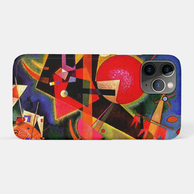 Capa Para iPhone 11 Pro Kandinsky - Em Azul, famosa trabalho de arte (Verso (horizontal))