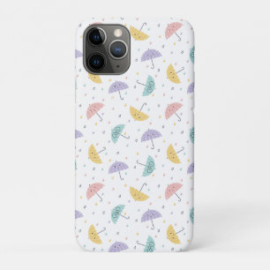 Capa Para iPhone 11 Pro Kawaii Pastel Umbrella Pattern