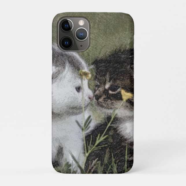 Capa Para iPhone 11 Pro Kitten, Cute, Nature (Verso)