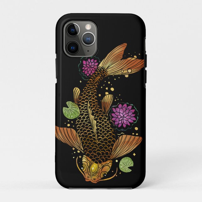 Capa Para iPhone 11 Pro Koi Fish (Verso)