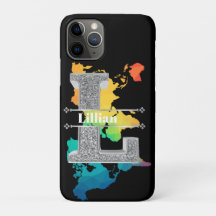 L Inicial De Prata Personalizado Monograma Seu Nom