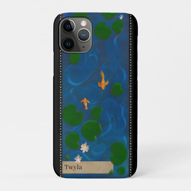 Capa Para iPhone 11 Pro Lago de Lótus Personalizado (Verso)