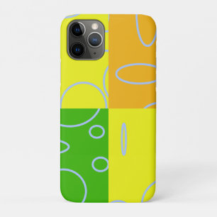 Capa Para iPhone 11 Pro Laranja Verde Brilhante Laranja Amarelo Claro Loop