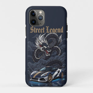 Capa Para iPhone 11 Pro Lenda de Rua Carro Esportivo V6 Motor Central Drag