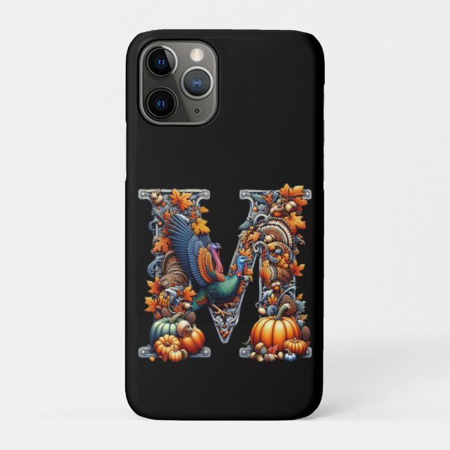 Capa Para iPhone 11 Pro Letter m by Thanksgiving style  (Verso)