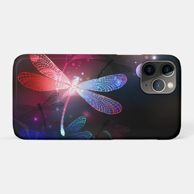 Capa Para iPhone 11 Pro Libélula vermelha brilhante (Verso (horizontal))