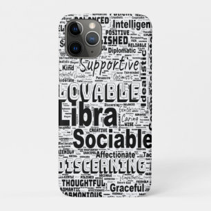 Capa Para iPhone 11 Pro Libra Zodiac Word Cloud Inspiração