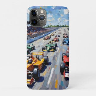 Capa Para iPhone 11 Pro Life in Motion – Indy Car Racing Oil Painting