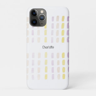 Capa Para iPhone 11 Pro Lilás Urbano Geométrico Aquarela Monogramado